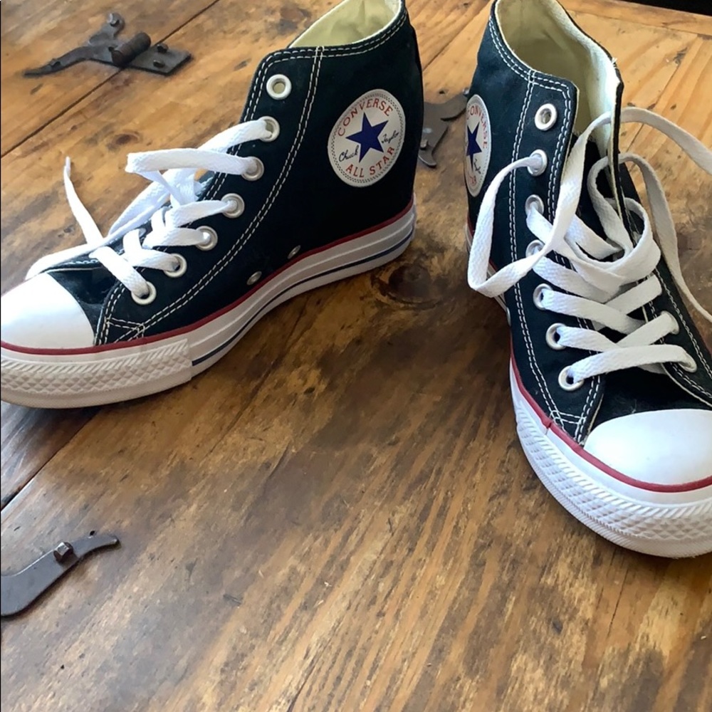 Converse high top tennis shoe